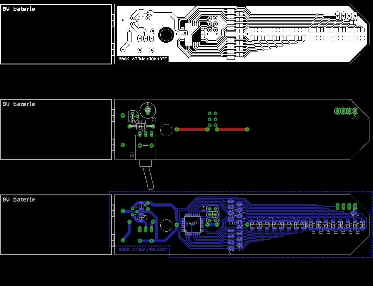 Elektronická šifra - pcb